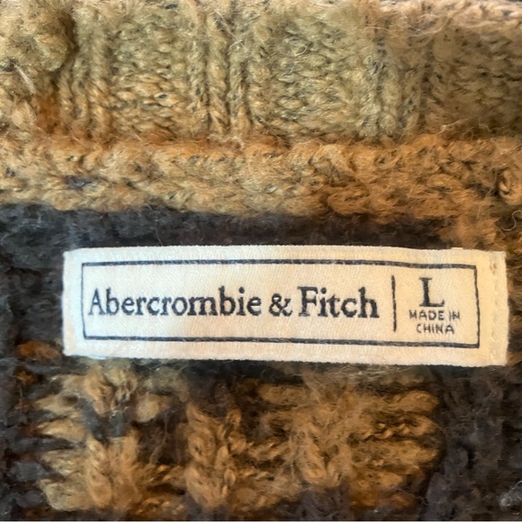 Abercrombie & Fitch Leopard Print Cardigan - Tan and Black Cozy Large - Picture 6 of 7
